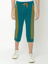 Summer Jersey Slim Fit Bermuda Short For Men-Dark Cyan with Stripes-SP1807/RT2439