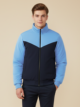 Payper Winter Zipper Mockneck Jacket For Men-Light Sky & Dark Navy-PHPH37