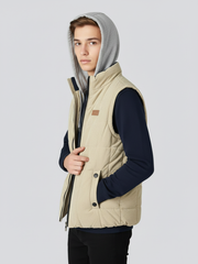 Stylish Winter Sleeveless Zipper Jacket For Men-Skin-SJ01