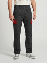 Black Cargo Trouser For Men-BE5336