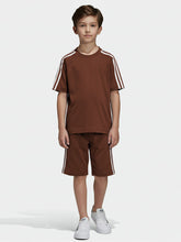 Ads Summer T Shirt & Short Suit For Kids-Dark Brown-BE3267/BR15697