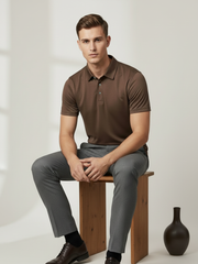 Rawgear Summer Dry Fit Polo Shirt For Men-Chocolate Brown-BE0111