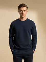 Upgrade Fleece Funky Style Sweatshirt For Men-Dark Navy-BE2491