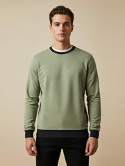 NK Fleece Funky Style Sweatshirt For Men-Light Olive Green-NKS01