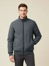 Payper Winter Zipper Mockneck Jacket For Men-Grey-PH14