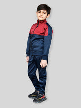 Louis Vicaci Lightning Flash Training Tracksuit For Kids-Dark Navy & Maroon-RT1175