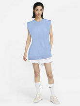 NK Terry Fleece Sleeveless Sweatshirt For Ladies-Blue-RT1402