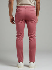 Louis Vicaci Lycra Stretchy Slim Fit Pent For Men-Light Magenta-BR453