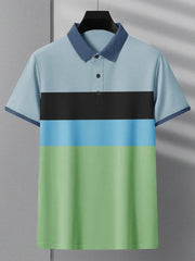 NXT Summer P.Q Polo Shirt For Men-Green with Sky and Black-SP1440/RT2328