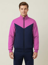 Payper Winter Zipper Mockneck Jacket For Men-Pink & Dark Navy-PH28