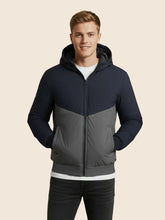 Payper Zipper Winter Jacket For Men-Dark Navy With Grey-PH06