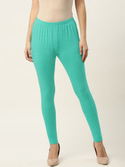Bella Couture Summer Leggings For Ladies-Cyan Green-SP2042