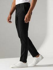 Louis Vicaci Interlock Stretchy Slim Fit Pent For Men-Black-SP1848/RT2454