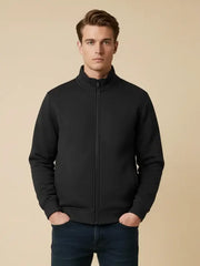 Payper Winter Zipper Mockneck Jacket For Men-Black-PH13