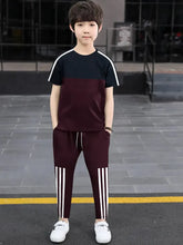 ADS Training Tracksuit For Kids-Maroon & Navy-BE985/BR13230