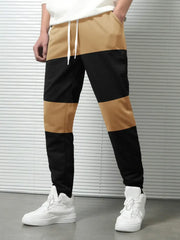 Slazenger Fleece Trouser For Men-Black with Golden Panel-BE2299/BR14122