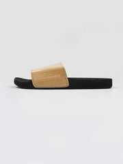 Black Camel Stylish Dumfries Textured Design Soft Slides-Skin-RT262