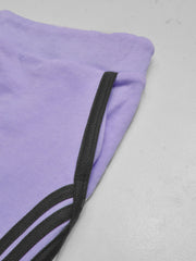 Summer Jersey Slim Fit Bermuda Short For Men-Light Purple with Stripes-SP1774/RT2435