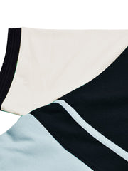 LV Summer Polo Shirt For Men-Sky with Navy & Off White-SP1586/RT2381