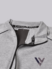 Louis Vicaci Fleece Zipper Tracksuit For Men-Grey Melange-RT1351