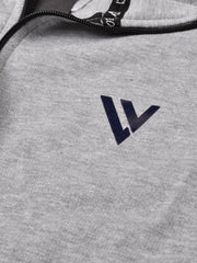 Louis Vicaci Fleece Zipper Tracksuit For Men-Grey Melange-RT1351