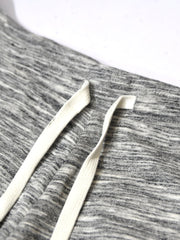 Nyc Polo Terry Fleece Short For Ladies-Off White Melange-SP712