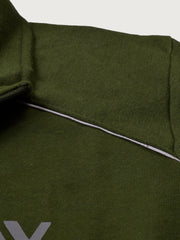 Louis Vicaci Fleece Zipper Tracksuit For Men-Olive Green-RT1344