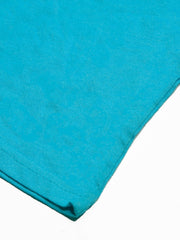 L.A.T Crew Neck Single Jersey Tee Shirt For Kids-Blue Melange-SP2201