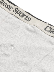 Classic Sport Single Jersey Boxer Brief For Men-Grey Melange-BR771