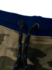 Red Pearl Ribb Slim Fit Jogger Trouser For Kids-Allover Camouflage-Rt2166