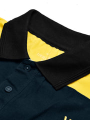 LV Summer Polo Shirt For Men-Graps with Dark Navy & Yellow-SP1575/RT2376