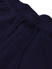 Nyc Polo Fleece Gathering Bottom Capri For Ladies-Dark Purple-SP2001