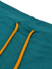 Summer Jersey Terry Slim Fit Bermuda Short For Men-Dark Cyan with Stripes-SP1807/RT2439