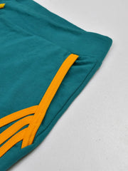 Summer Jersey Terry Slim Fit Bermuda Short For Men-Dark Cyan with Stripes-SP1807/RT2439