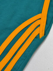 Summer Jersey Terry Slim Fit Bermuda Short For Men-Dark Cyan with Stripes-SP1807/RT2439