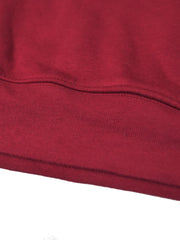 NK Fleece Cowl Neck Sleeveless Hoodie For Men-Maroon-SP334/RT2135