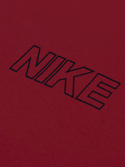 NK Fleece Funky Style Sweatshirt For Men-Dark Red with Black-BE2334