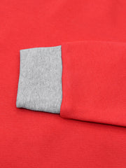 Upgrage Fashion Terry Fleece Funky Style Sweatshirt For Men-Dark Flourescent Orange with Grey-BE2346