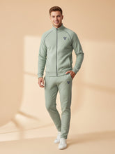 Louis Vicaci Fleece Zipper Tracksuit For Men-Light Green-LVTS07