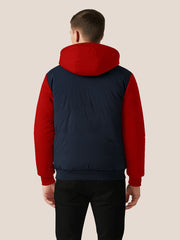 Payper Zipper Winter Jacket For Men-Red & Navy-PH04