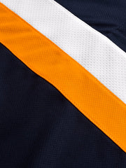 LV Summer Dry Fit Polo Shirt For Men-Navy with White & Orange Panels-BE1741/BR13922