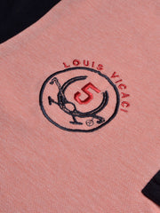 LV Summer Polo Shirt For Men-Light Orange Melange & Dark Navy-BE852