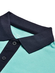 LV Summer Polo Shirt For Men-Light Sky & Dark Navy-BE849