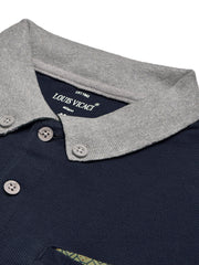 LV Summer Polo Shirt For Men-Navy & White-BE803/BR13044
