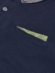 LV Summer Polo Shirt For Men-Navy & White-BE803/BR13044