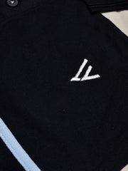 LV Summer Polo Shirt For Men-Sky with Navy & Off White Panel-BE875/BR13113