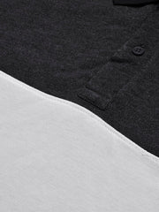 LV Summer Polo Shirt For Men-White with Charcoal-BE818/BR13058