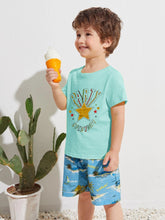 Louis Vicaci Single Jersey Tee Shirt For Kids-Light Cyan-BE1181/BR13422