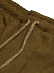 Louis Vicaci Slim Fit Active Wear Summer Trouser For Men-Dark Khaki with Black & White Stripes-BR13452