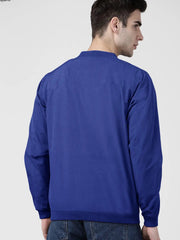 M&S Zipper Fur Bomber Jacket For Men-Royal Blue-SP06